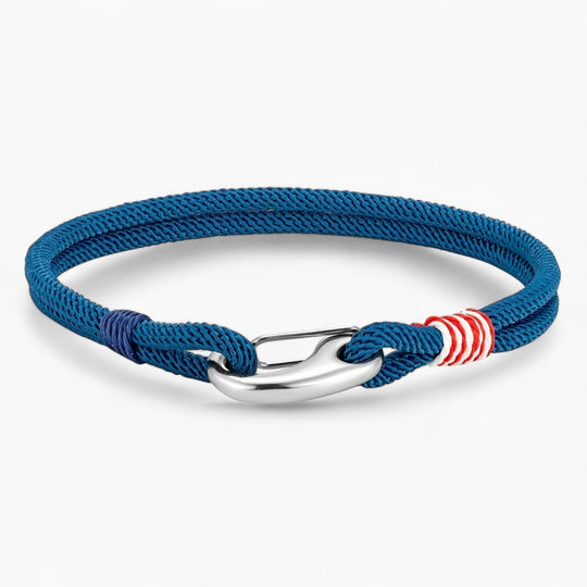 BROOKLYN | Bracelet en acier inoxydable & corde double tour