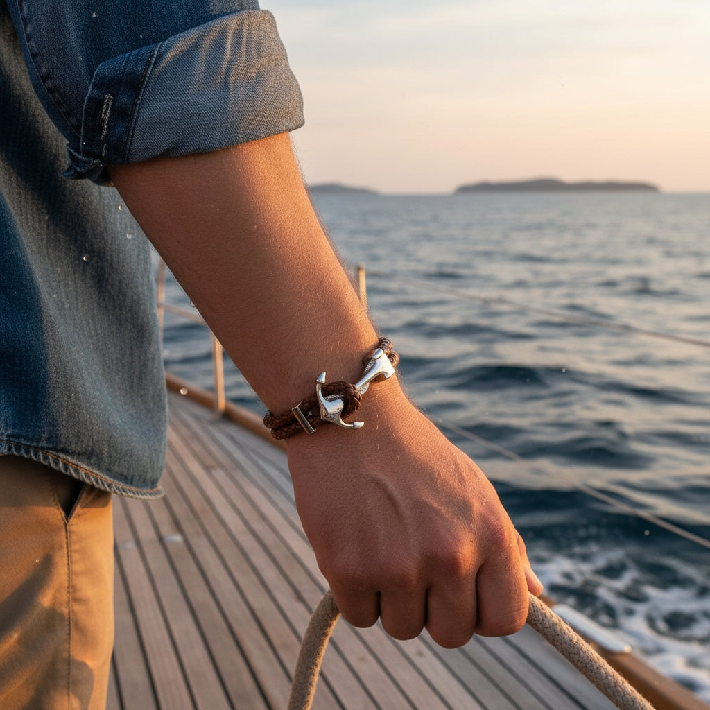 ROWAN | Bracelet en cuir & acier inoxydable