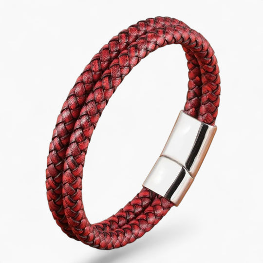 RYDER | Bracelet en cuir & acier inoxydable
