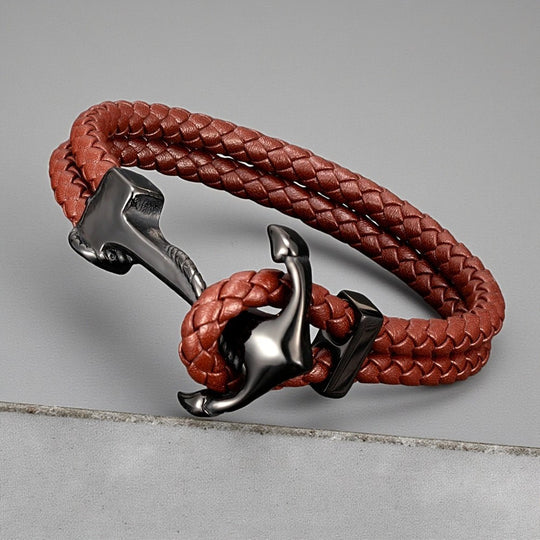 ROWAN | Bracelet en cuir & acier inoxydable