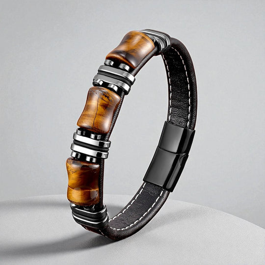 NEWYORK | Bracelet cuir & acier inoxydable