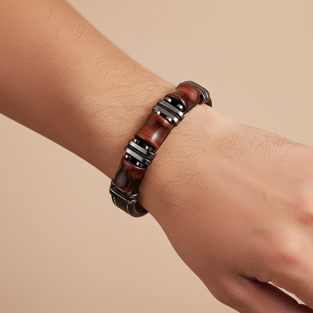 NEWYORK | Bracelet cuir & acier inoxydable