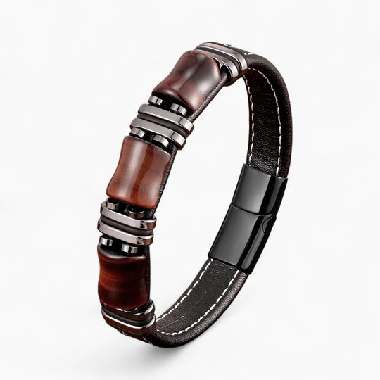 NEWYORK | Bracelet cuir & acier inoxydable