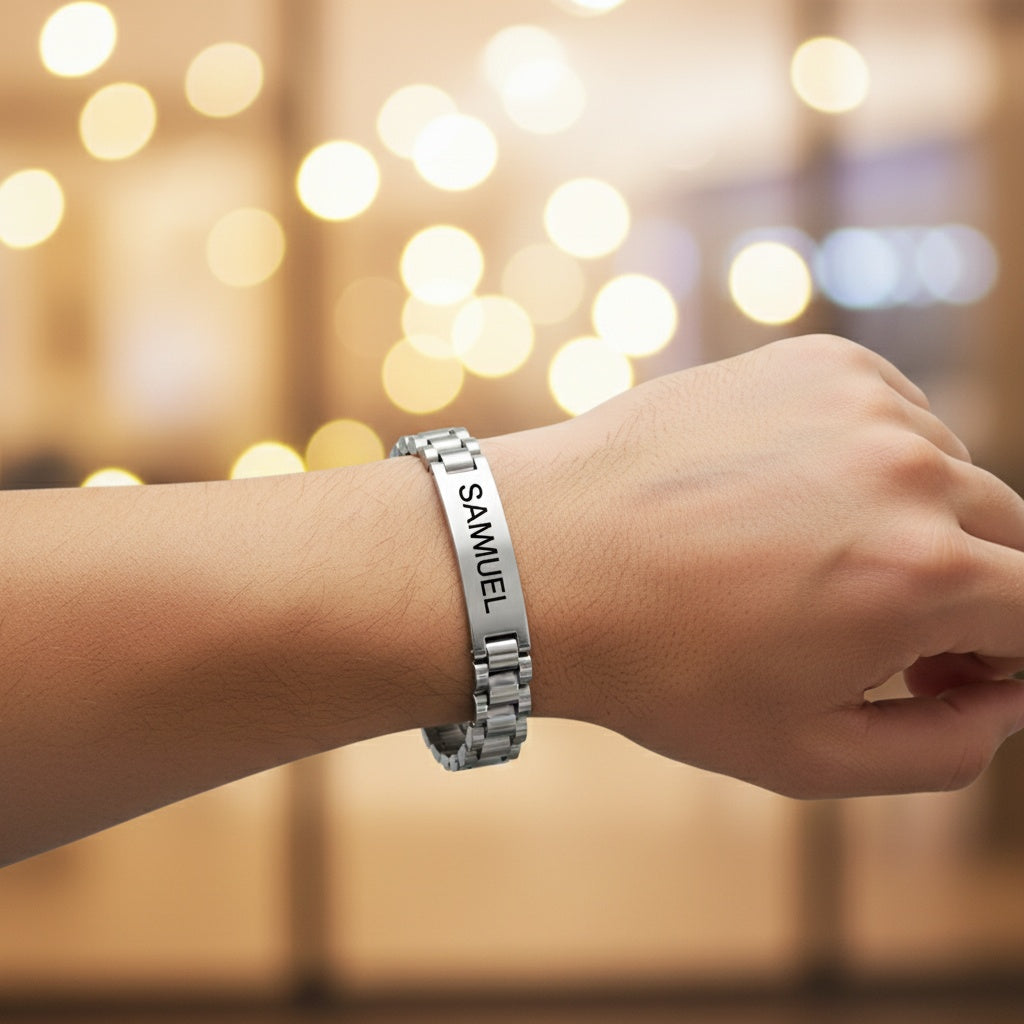 AXEL | Bracelets d'identification personnalisés & acier inoxydable