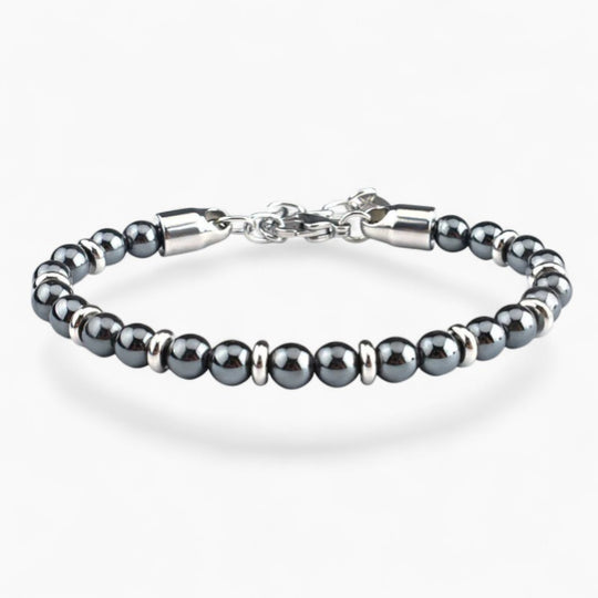 LEVI | Bracelet acier inoxydable & pierre naturelle