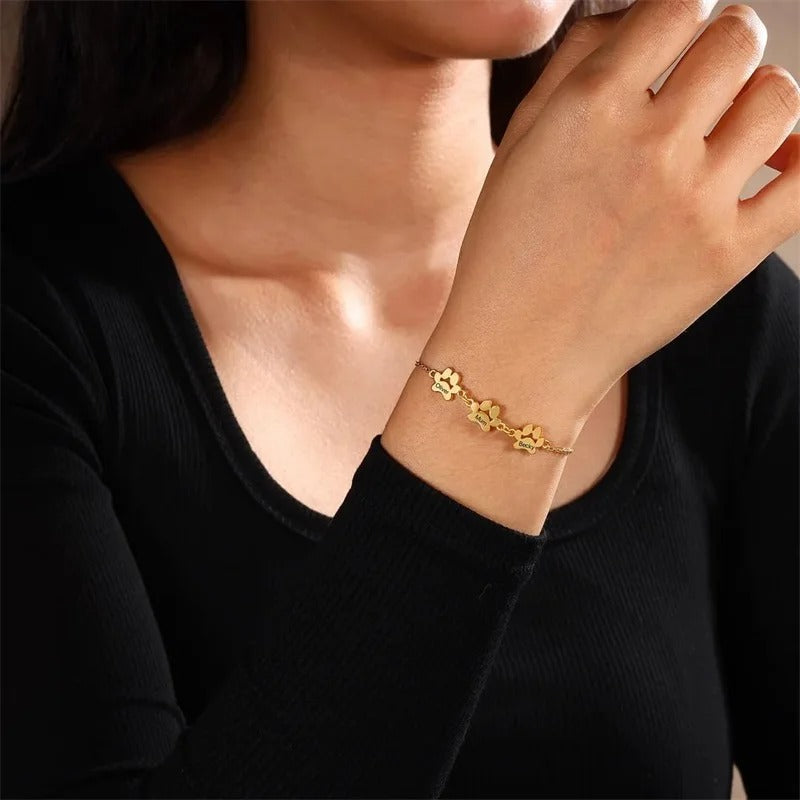 FELIX | Bracelet personnalisé en cuir & acier inoxydable