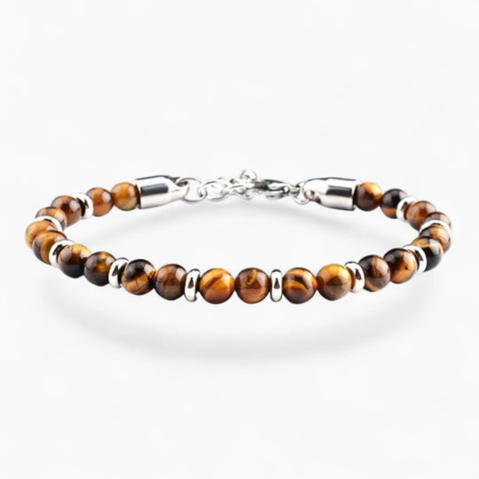 LEVI | Bracelet acier inoxydable & pierre naturelle