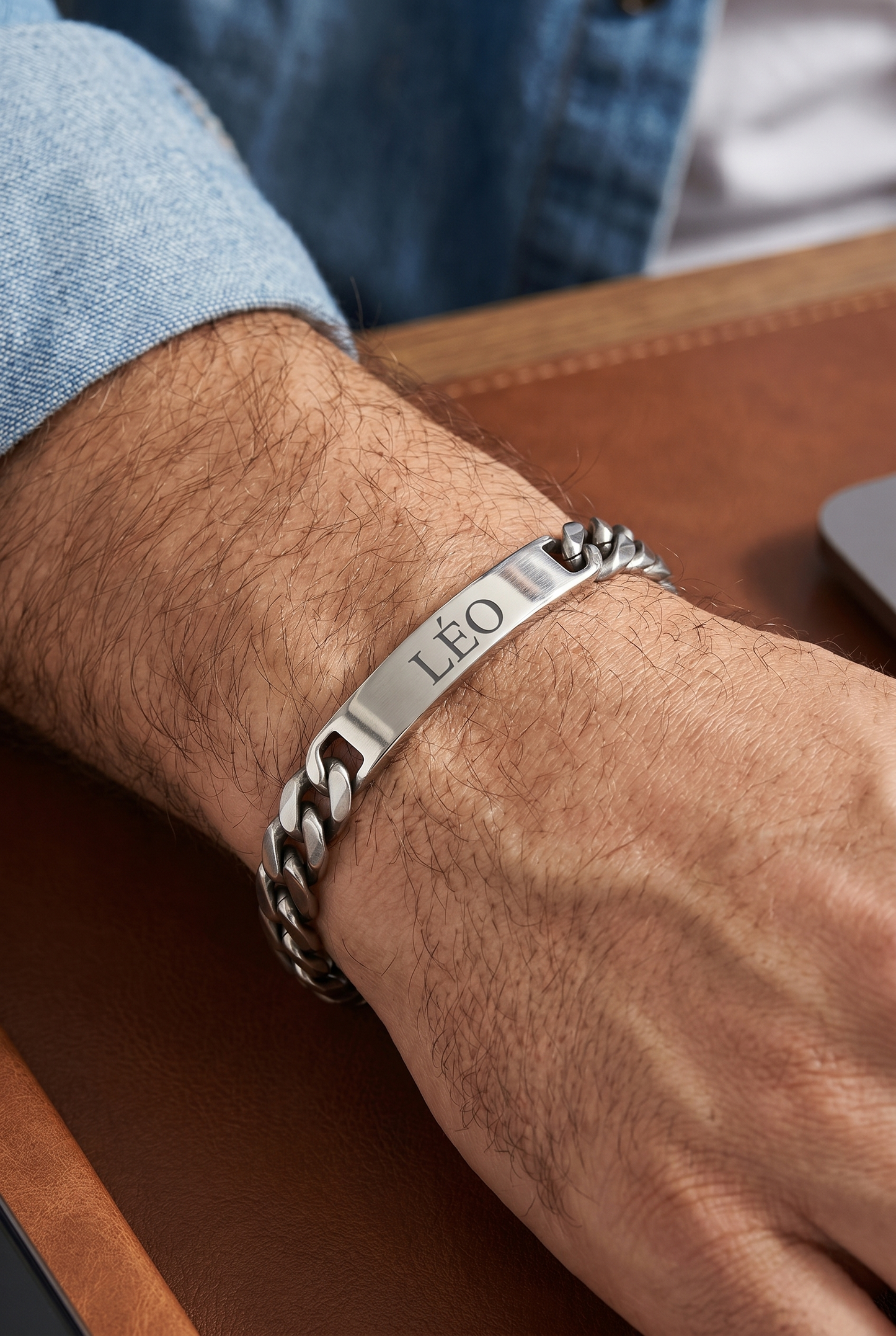 Bracelet pérsonnalisé gourmette.