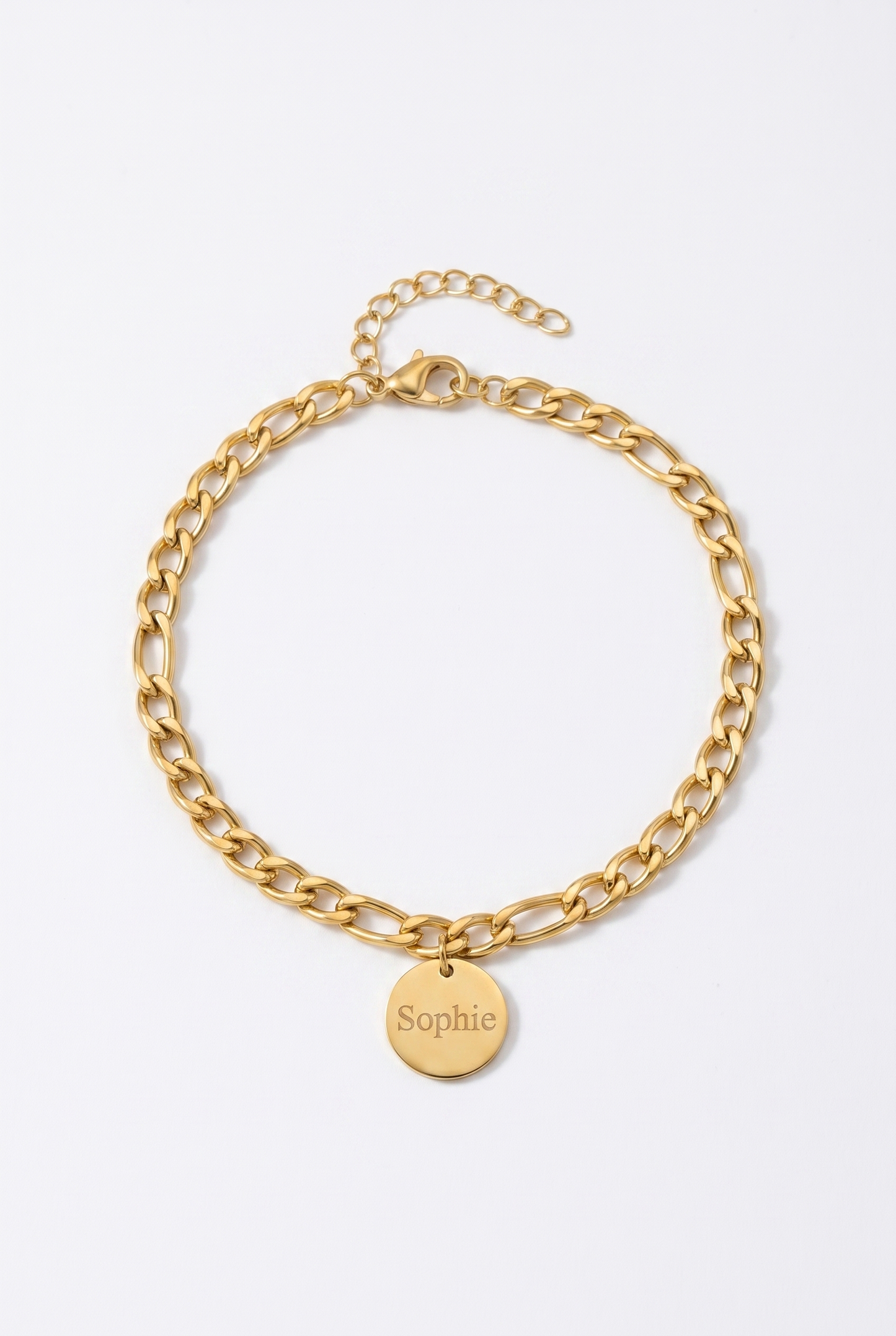 Bracelet personnalisé 1 prénom doré.