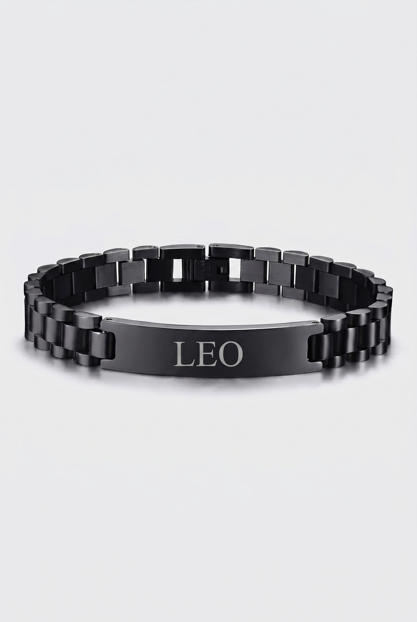 Braclelet personnalisé d'identité noir.