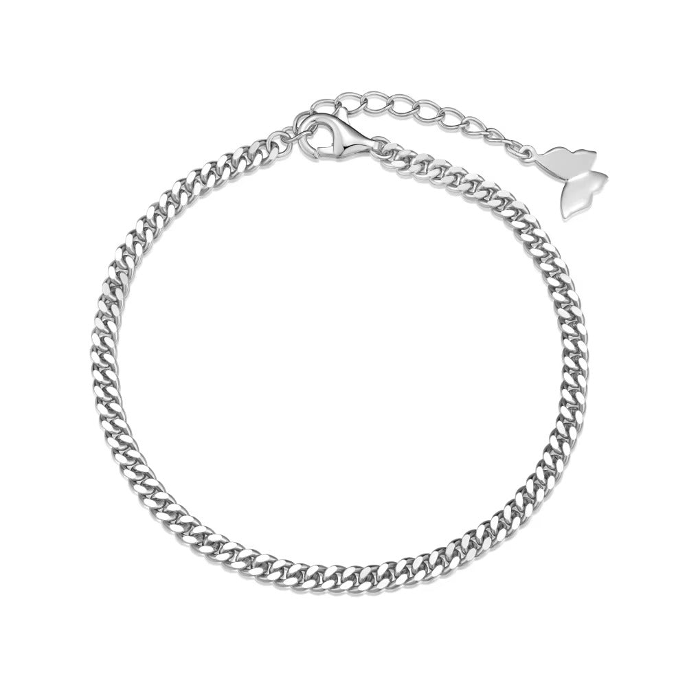 Bracelet maille gourmette argent 925 – Noémie.