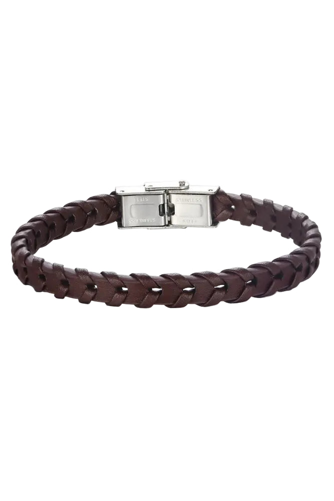 Bracelet cuir tressé homme – Noa.